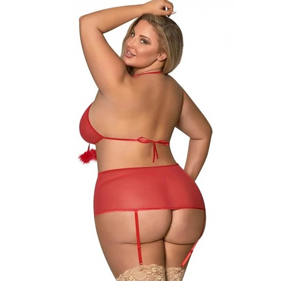 Önü Açık Zincirli Fantezi Babydoll 3XL-4XL
