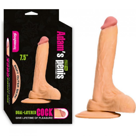 Realistik Penis Vantuzlu Damarlı 19 cm