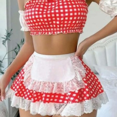 Erotik Set Kostüm Nostalji Hizmetçi