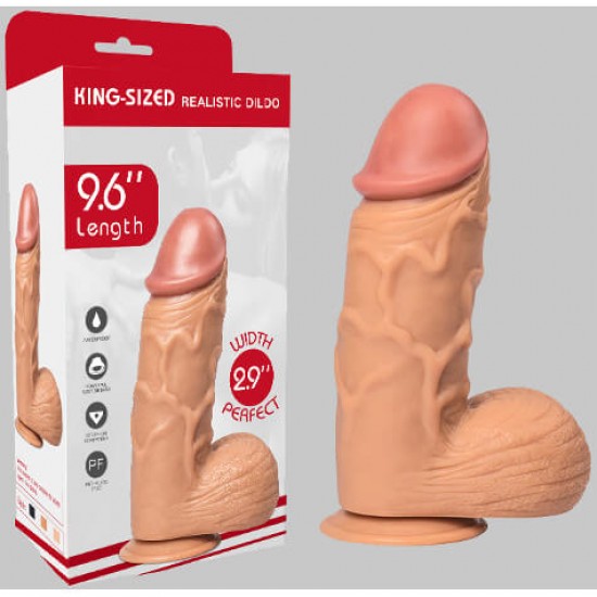 Realistik Penis Vantuzlu Damarlı Kalın 24.3 cm Realistik Penis Vantuzlu Damarlı Kalın 24.3 cm