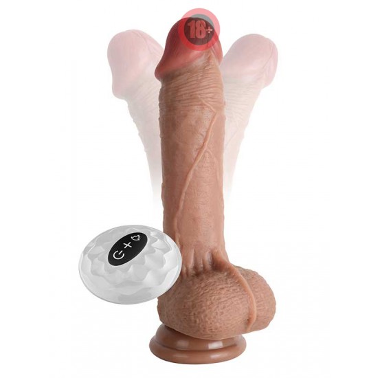 Çift Katmanlı Uzaktan Kumandalı Isıtmalı Realistik Vibratör