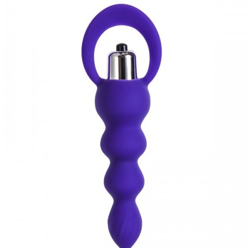Twisty Anal Plug, silikon, mor, 14 cm, Ø 3,2 cm
