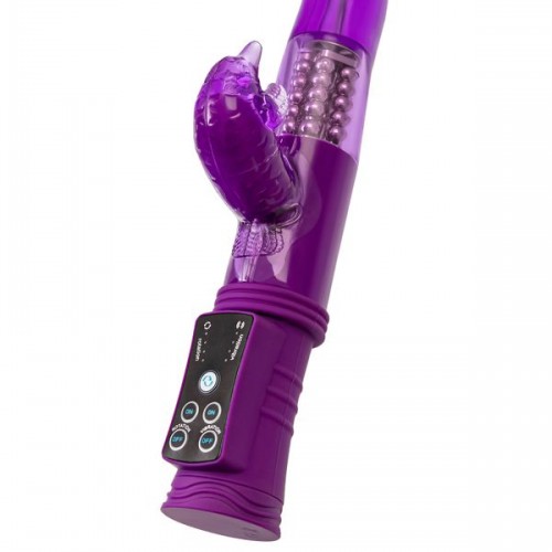 Klitoral Uyarıcı Vibratör, TPR, Mor, 22,5 cm