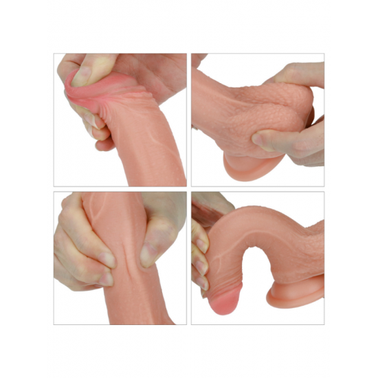  7 İnç Dual layered Platinum Silicone Cock Dildo