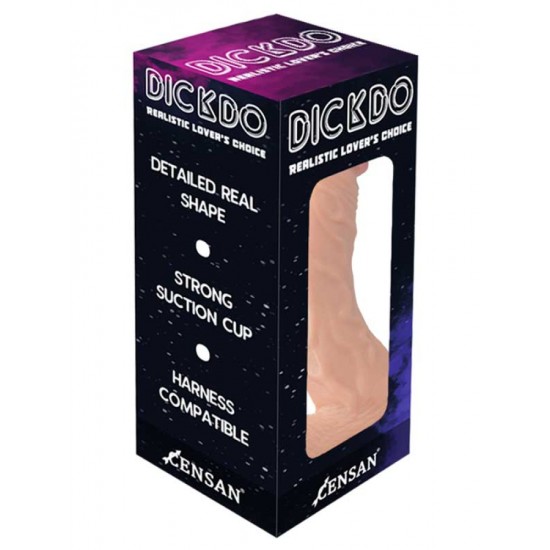 Dickdo Gerçekçi Eğik Dildo Penis 18 cm