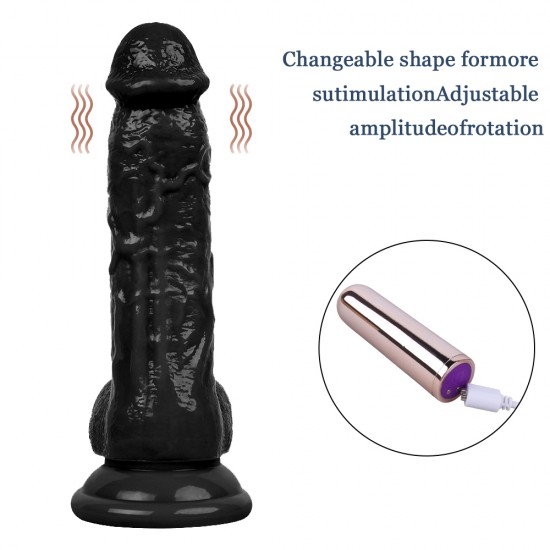 Gerçekçi Siyah Dildo Yapay Penis 19 cm