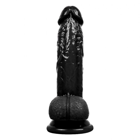 Gerçekçi Siyah Dildo Yapay Penis 19 cm