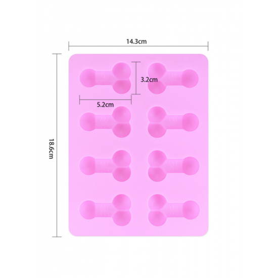 Çikolata, Jöle ve Buz İçin Penis Şeklinde Silikon Kalıp