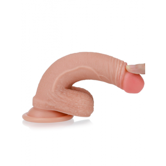  7 İnç Dual layered Platinum Silicone Cock Dildo