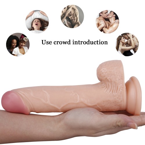 Ten Rengi Vantuzlu Dildo 20 cm