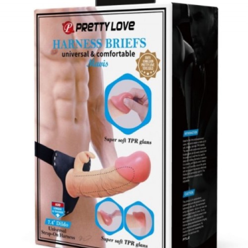 5cm Dolgulu Realistik İçi Boş Protez Strapon Belden Bağlamalı