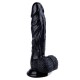 Siyah Vantuzlu Dildo 22,5 cm