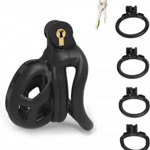 Siyah Ayarlanabilir Metal Penis Kafesi S Beden