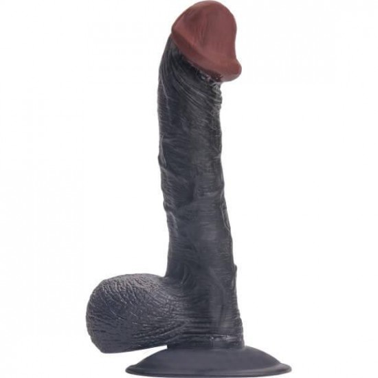 Realistik Penis Vantuzlu Damarlı Zenci 22.5 cm